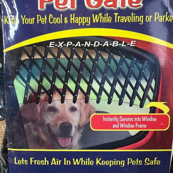 Car Truck Expandable Window Pet Gate Dog Cat New Sealed Lets Air In Pet Parade - Picture 4 of 6